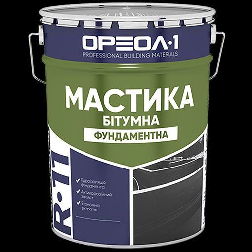 Мастика бітумна «Фундаментна» Ореол-1 25кг 1637241337 фото