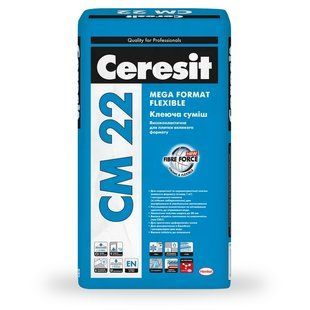 Клей для плитки Ceresit CM 22 MEGA FORMAT FLEXIBLE 25кг 60963 фото