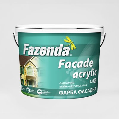 FAСADE ACRYLIC Фарба фасадна акрилова ТМ FAZENDA 14кг 1858951728 фото