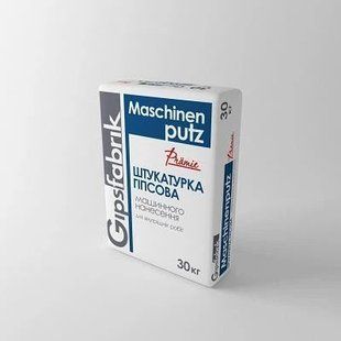 Штукатурка Gipsfabrik Maschinenputz гіпсова преміум машинного нанесення 30кг 90493 фото