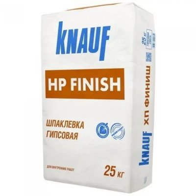 КНАУФ HP FINISH ФІНІШНА ГІПСОВА ШПАКЛІВКА 25кг 1657929672 фото