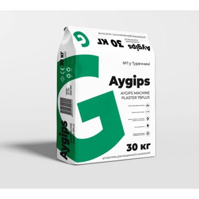 Штукатурка Aygips Machine Plaster 75 plus гіпсова машинна (30 кг) 61363 фото